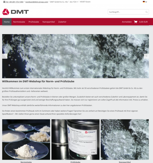Weltweit erster Onlineshop für Prüfstäube 1 dmt webshop e1555575885442 HQ GmbH