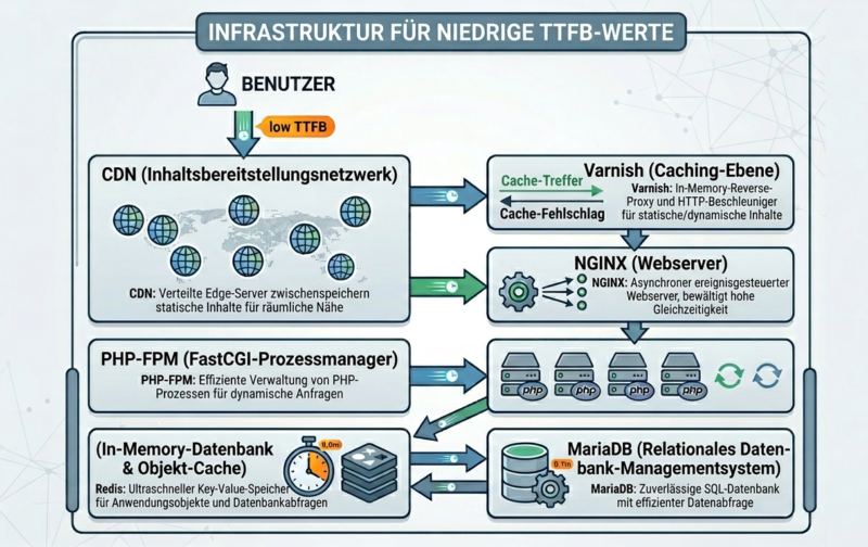Infrastruktur als Grundlage niedriger TTFB-Werte